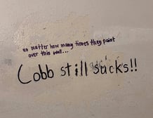 Cobb Wall at Lovett College still affirming Cobb suck