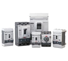 a group of three circuit breakers and a circuit breaker