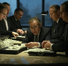 Corrupt Network Executives with a briefcase full of cash.
