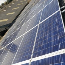 After photo of solar panels in Hull, professionally cleaned to restore shine and improve energy performance