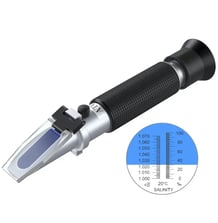 AUTOUTLET Refractómetro de Salinidad, Medidor de Nivel de Sal, Escala Dual de 0-100 ppt de Salinidad