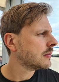 Gesicht von Tobi alias GogoGadgetdad in der Seitenansicht