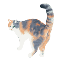 calico cat digital artwork