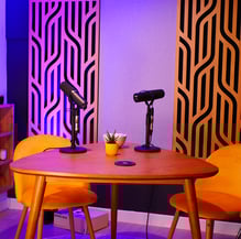 Studio de podcast - décor de podcast