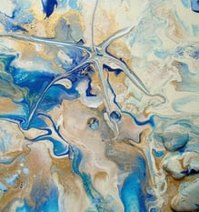 Star Deep Océan - 20x20 - 20€ - Peinture acrylique - 2024