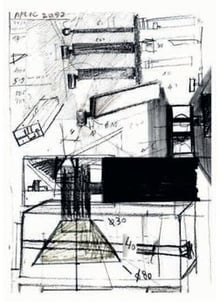dibujo boceto a lápiz lampara
