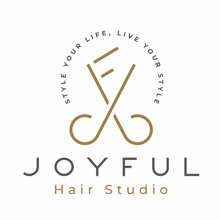 Joyful hair studio logo