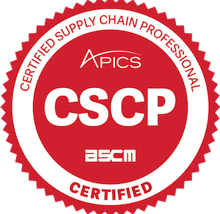 red APICS certified supply chain professional badge