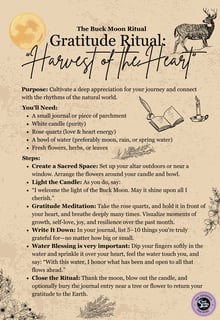 The Buck Moon Ritual Gratitude Ritual Soul Sisters Tarot