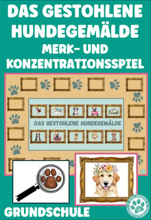 Merkspiel Das gestohlene Hundegemälde