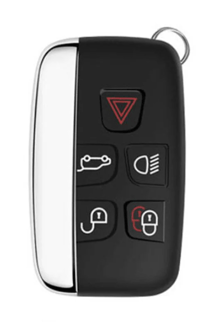 Autosleutel Land Rover met zilverkleurige strip.