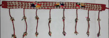 "Tribal waist belt with shells and colorful tassels–ethnic fabric belt-Globally tradable"