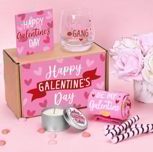 Galentines Day Gifts Valentines Day Gifts for Her Wine Glass Socks Rose Scented Candles 12 oz Greeti