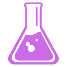 a purple flask