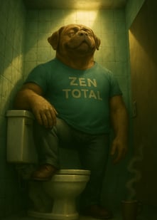 Ficha de personaje de 'Cagada Pagada' sobre un fondo de ladrillos.  