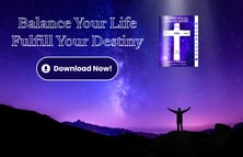 Galaxy with a siluet, Inspiring with a book Balance Your Life, Fulfill Your Destiny.    |   Read Now