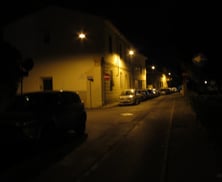 Dopo la sopstituzione dell'armature e delle lampade. notare la differenza di illuminazione