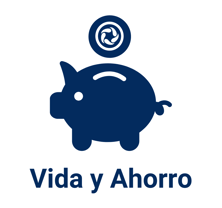 Icono de seguro de vida y ahorro