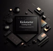 kickstarter coming soon written on a tablet