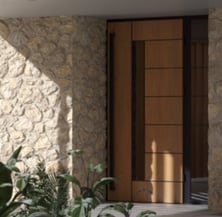 a modern front door with a modern design