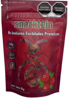 Arándano Enchilado Proteico. 8g de proteína por bolsa