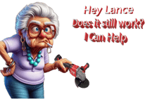 a cartoon character with a woman holding a angle grinder Visual Communication Graphic designer Lance