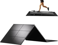 HOVSCO Foldable Treadmill Mat Non-Slip Exercise Bike Mat, 1/4" Thick, 30"x63" Waterproof Walking Pad