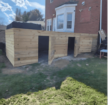 a dog house in the yard nashville custom