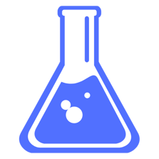 a blue flask