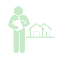 an element showing a tampa bay commercial real estate agent going door to door