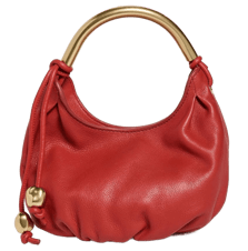 Red mini handbag with gold handle – chic evening bag from Amazon