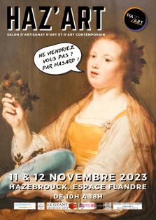Affiche du Salon d'Art se déroulant du 11 au 12 Novembre 2023 à Hazebrouck - France