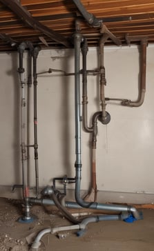 A red pipe with a valve is attached to a white industrial wall. The valve is connected to a silver metallic fitting, and a red handle is visible, likely used for controlling flow. Next to the pipe, there is a safety or identifier sign marked with 'F2'. A smaller device is mounted on the wall near the setup.