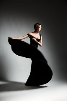 Elizabeth Lotz (Liz Lotz) art director fashion storyteller artist editorial campaign photoshoot with model Dionne Chen in bla