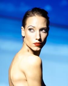 Elizabeth Lotz (Liz Lotz) art director fashion red lips artist model portrait photography headshot
