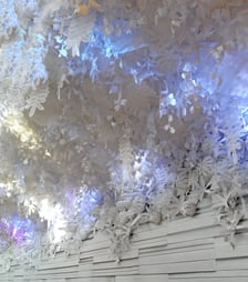 Elizabeth Lotz (Liz Lotz) art director fashion storyteller artist paper art flower installation design at Menlyn Park