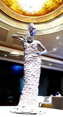 Elizabeth Lotz (Liz Lotz) art director fashion artist paper prop design Royalty of Swaziland princess birthday party white dr