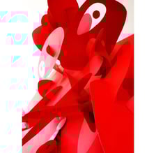 Elizabeth Lotz (Liz Lotz) art director fashion storyteller artist red abstract paper art installation
