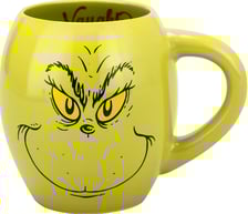Bioworld Grinch Naughty And Nice Oval Sculpted Ceramic Mug