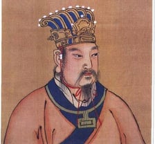 a portrait of a man with a crown on his head