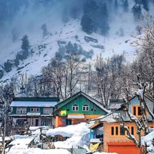 Colourful House With Covered In Ice