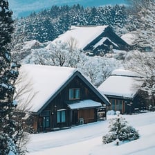 A beautiful House Covered In Ice