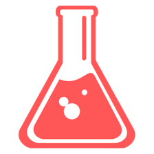 a red flask
