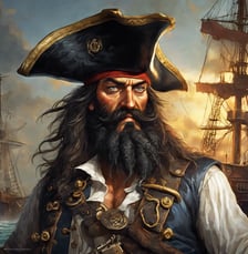 Older Blackbeard the pirate.