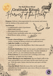 The Buck Moon Ritual Gratitude Ritual Soul Sisters Tarot