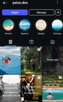 instagram de psicoterapia virtual Chile
