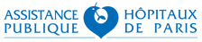 a blue and white logo with a blue pinpoint map of the city