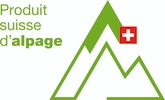 The official mark of an Alpine Swiss product. Produit suisse d'alpage.