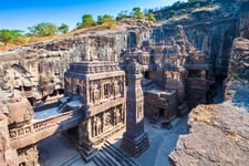 A UNESCO world heritage caves, stone sculptures