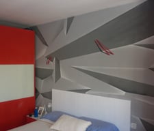 Graffiti en pared interior diseño 3d mural decorativo personalizado